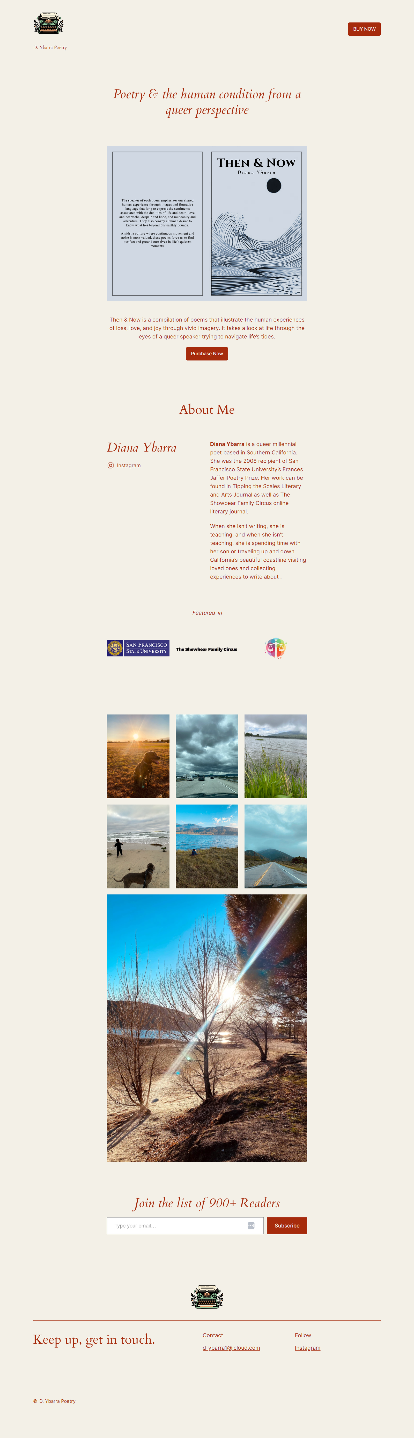 Landing page for author - Dybarra